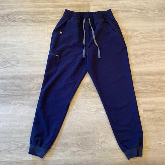 FIGS Navy Blue Zamora Jogger Catarina Top Scrub Set Uniform Women's size Medium - Picture 8 of 14